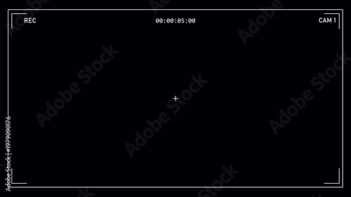 Surveillance cctv recording interface overlay monitoring screen template camera security system rec video animated hud