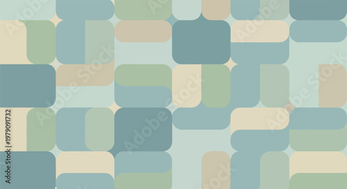 A soft pastel pattern with rounded shapes and varied blue-green hues
