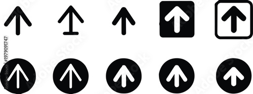 arrow ui icon set up arrow circle and square variants for interface