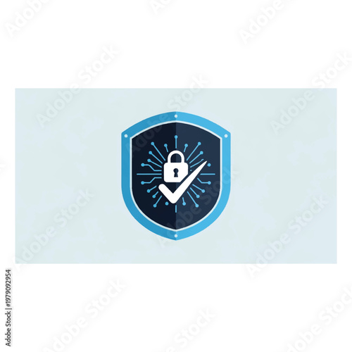 Advanced cybersecurity shield protecting networks, detecting threats, preventing breaches, ensuring data integrity
