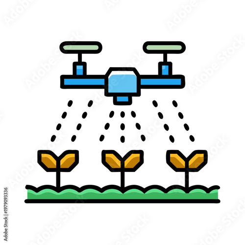 Drone monitoring agricultural field; technology for smart farming and precision agriculture