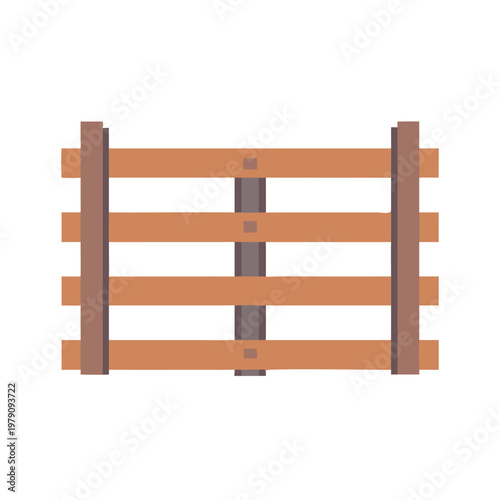 Wooden pallet illustration with symmetrical design against a dark background in a minimalistic style