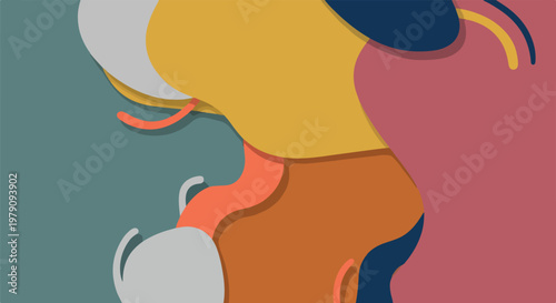 Colorful abstract shapes design element 1.