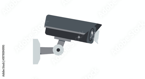 security camera on white background