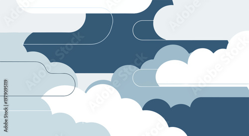 Clouds in Various Shades of Blue.