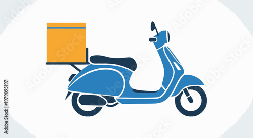 vector illustration of a scooter