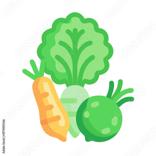 Colorful vector illustration of assorted root vegetables on a solid black background