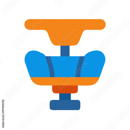 Colorful swivel chair with a unique design for office or home use