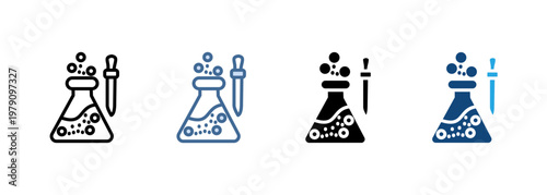 Multi Style Icon Set Chemicals Collection