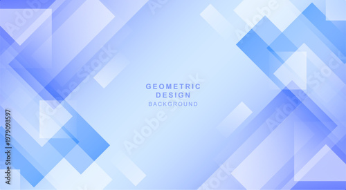 斜めのグラデーションで組み合わせた青色の幾何学的な背景素材