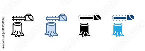 Multi Style Icon Set Deforestation Collection