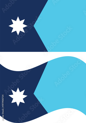 Waving flag of Minnesota. Minnesota flag sign. flat style.