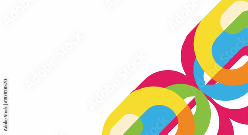 Colorful Abstract Swirling Shapes Design Element 1.