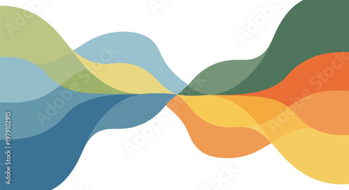 Colorful Abstract Waves in Motion.