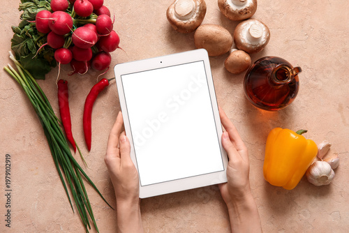 Female hands with digital r...