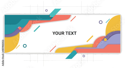 Colorful abstract geometric shapes design 1.