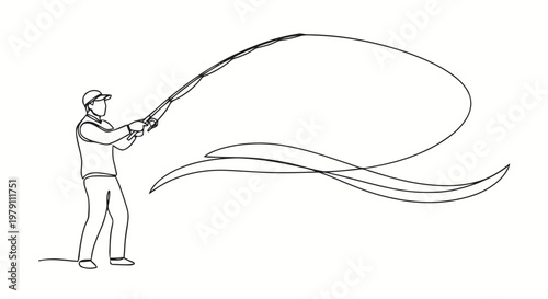 man fishing illustrated 