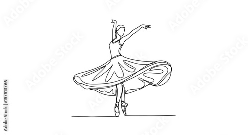 sketch of ballet dancer