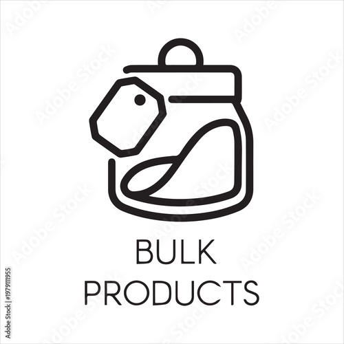 Bulk products icon. Cookery concept. Simple logo or button drawing in line style for websites, online shops, mobile apps and other design needs. Vector illustration