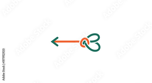 Stylized Number Three Illustration Design Element.