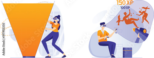 Two players engaged in a competitive frisbee match on a beach.