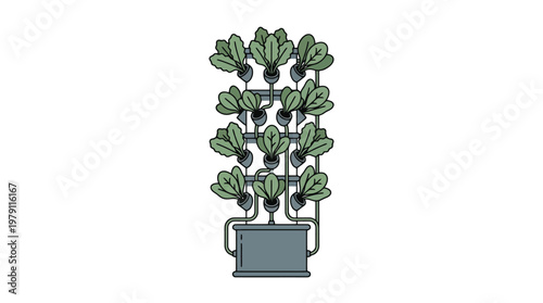 Green Plants in a Planter Box.