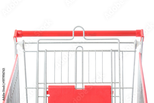 Shopping cart on white back...
