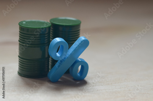 Oil Prices and Energy Cost Percentage Increase Concept