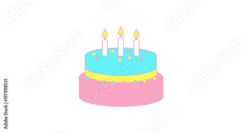 Colorful Birthday Cake.