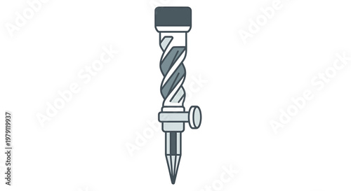 Illustration of a laboratory burette for titration, scientific equipment