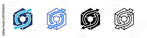 Scrum Framework Multiple Style Icon Set Collection Pack Web Banner Vector 