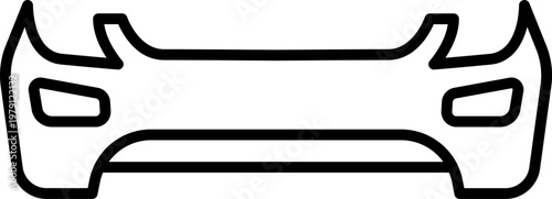 Car Bumper Outline Icon