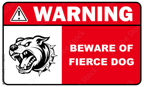 beware of fierce dog warning danger sign printable prohibited poster plaque template design