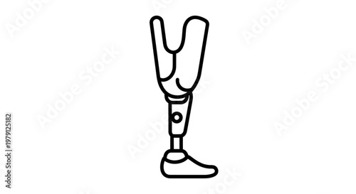 Prosthetic Leg Icon - Artificial Limb for Amputation, Medical Technology