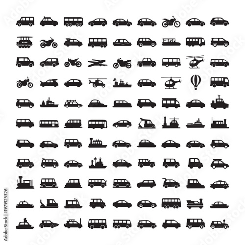 Black and white of various office and school supplies scattered randomly office supplies