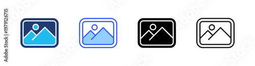 Thumbnail Multiple Style Icon Set Collection Pack Web Banner Vector 