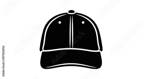 A simple black baseball cap with a button on top and a curved brim.