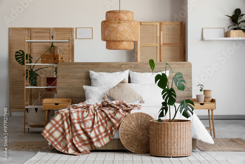 Interior of stylish bedroom...