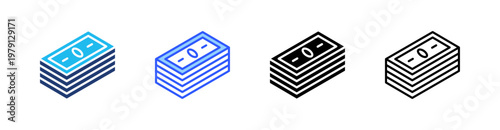 Cash Multiple Style Icon Set Collection Pack Web Banner Vector 