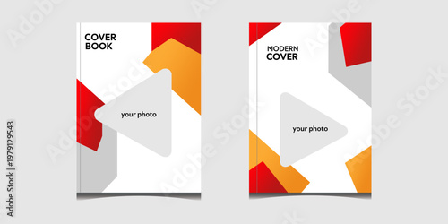 Modern geometric book cover templates.