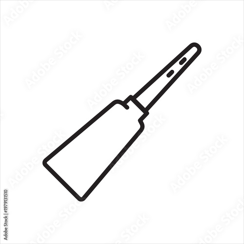 Hemorrhoidal cream, linear icon, tube with an applicator nozzle. Line with editable stroke