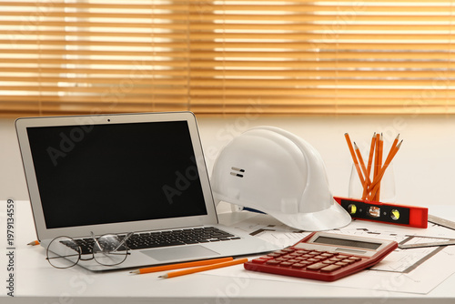 Blank laptop with construct...