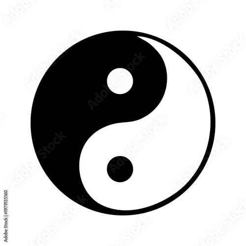 yin yang symbol on white