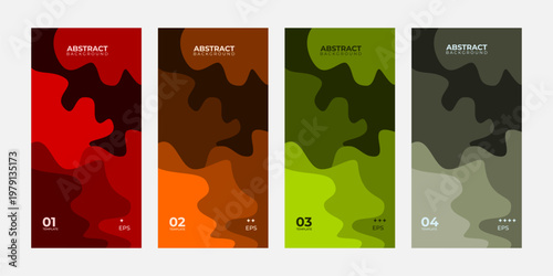 Abstract Organic Shapes Background Poster Set