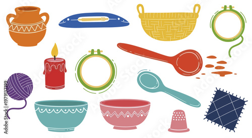 Collection of Craft and Household Items.