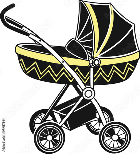baby carriage vector illustration