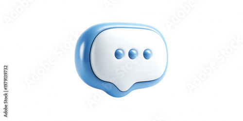 3D speech bubbles - Chat, messenger, social media icon. message, talk, chat, text, speech, bubble, icon