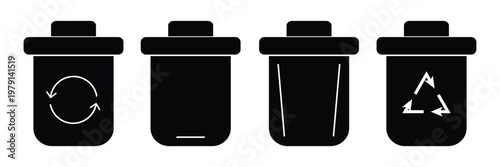 Recycle bin icon. Trash Can icon vector illustration eps 10.