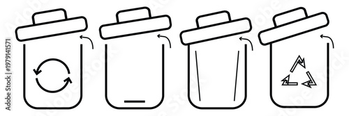 Recycle bin icon. Trash Can icon vector illustration eps 10.