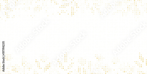Quadro su tela Golden Star and Cross Pattern on White Background, Premium Gold Star Cross Clean